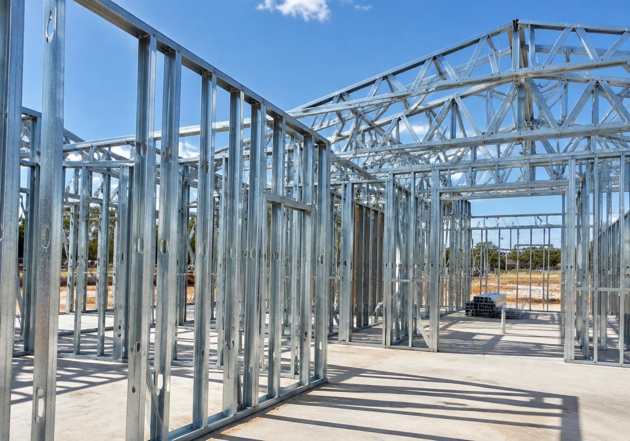 Light-gauge cold-formed steel stud and truss framing